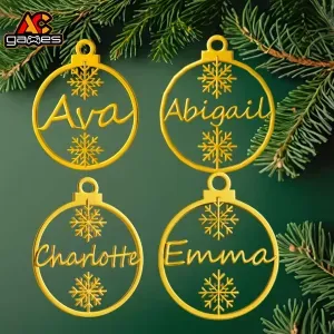 Adornos Navideños Personalizados Ava, Abigail, Charlotte, Em