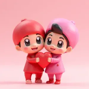 Cute Couple Holding a Heart