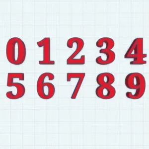numbers from 0 to 9