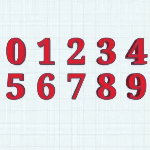 numbers from 0 to 9