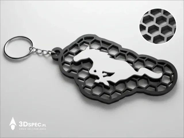 Ford Mustang honeycomb logo keychain — Фото 2 из 4