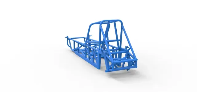 Frame of Vintage Dirt Modified stock car V3 Scale 1:25 — Фото 9 из 9