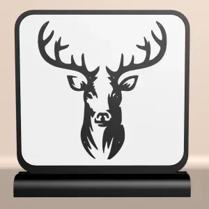 Deer Head Line Art Decor – 3D Printable Table Decoration