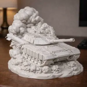 Iron Thunder – Tank Battle Desk Statue