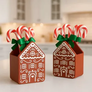 Gingerbread House Treat Box | Christmas Candy Cane