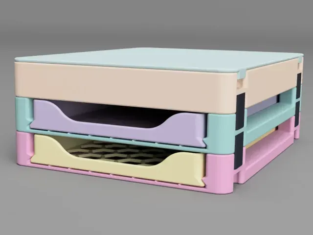 Versatile Stackable Storage Box System (200×250×H30) — Фото 3 из 9