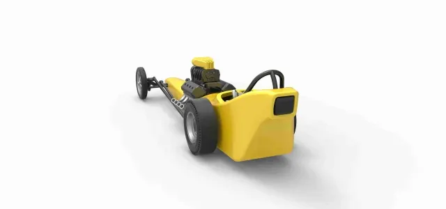 Front engine old school dragster with shell V3 Scale 1:25 — Фото 8 из 9