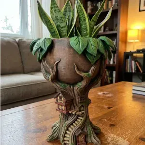 Spooky Tree House Planter | Gothic Tree Pot | Halloween