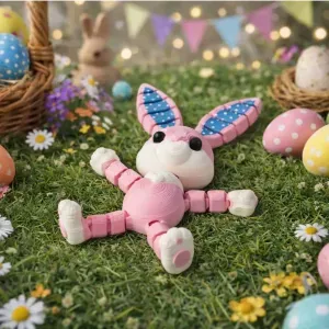 Flexi Easter Bunny - Articulated Fidget Toy Rabbit