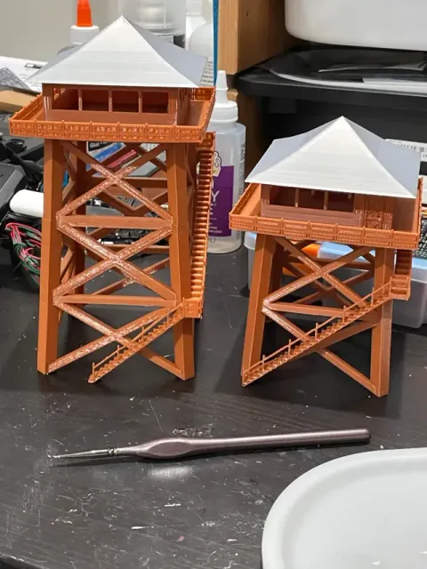 HO Scale (1:87) Fire Watch Tower (45.5 and 60 Feet Versions) — Image 4 of 8