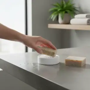 Modern soap holder with drip tray (quick print)