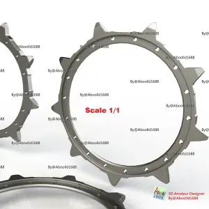 Tiger II (King Tiger) Drive Sprocket Gear Ring_B.(STL-1)