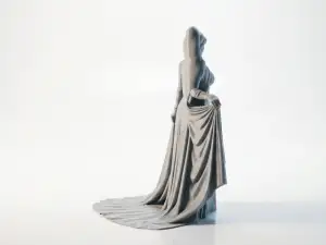 Lady In Gown Elegant Female Figurine 3D Printable