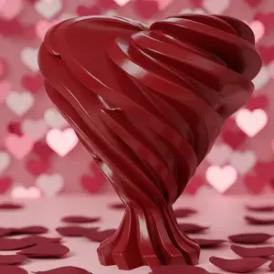 Valentine's Day heart sculpture 2