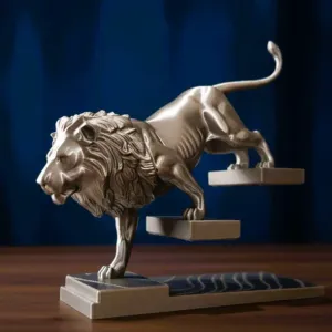 LION ON STAIRS