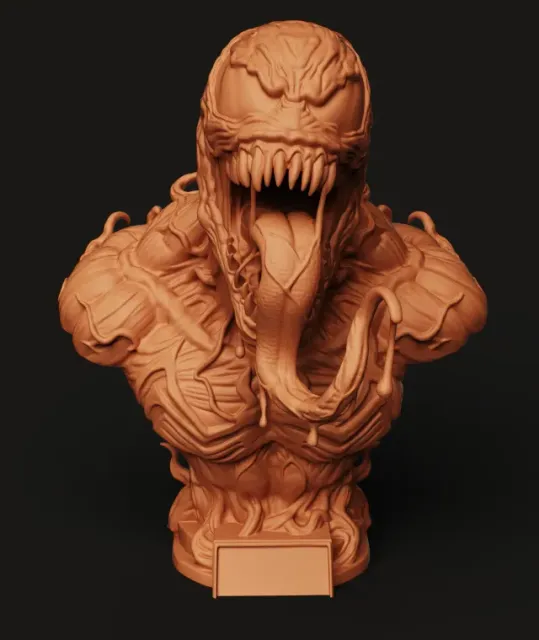Venom Symbiote Bust | Dark Anti-Hero Statue | Alien Monster — Фото 3 из 7