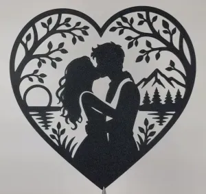Romantic Couple Heart Wall Art