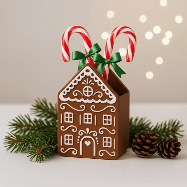 Gingerbread House Treat Box | Christmas Candy Cane — Фото 6 из 9