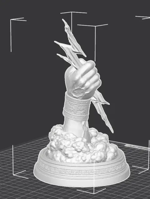 ⚡ Thunder Grasp Desk Statue (White Edition) — Фото 4 из 5