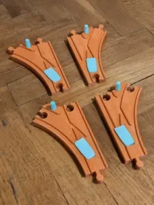 Mechanical Turnout Switch Tracks for Wooden Railway