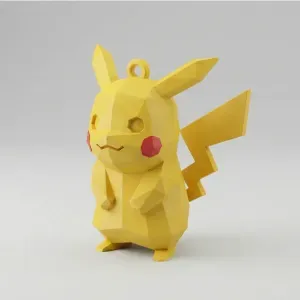 Low Poly Pikachu Keychain | #04