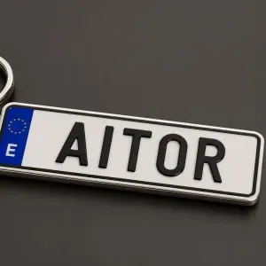 Llavero matrícula de Aitor