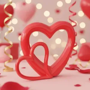 Valentine's Day heart ornament