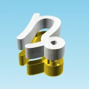 Capricorn symbol, nestable box (v2)