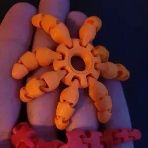 Mini Articulated Octopus Ring – Flexible Fidget 3D Print STL