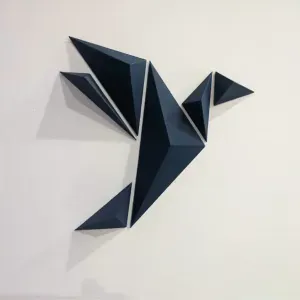 Origami Crane Geometric Wall Sign