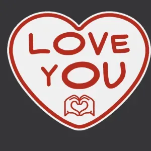 Valentines Heart "love You"