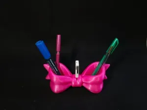 Cute Bow Tie Pen Holder & Desk Organizer