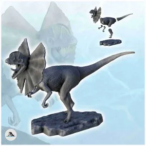 Dilophosaurus dinosaur (4) - miniatures figure statue scener