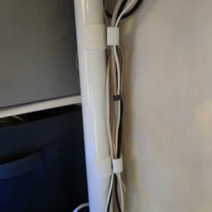 Cable channel for the table leg