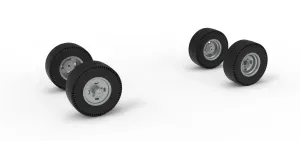 Wheel Set for Vintage AWD Dragster Scale 1:25