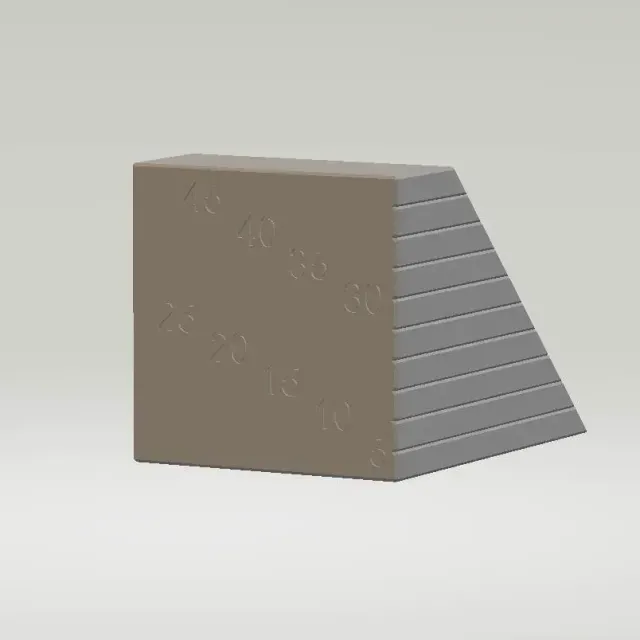 Fiber laser focal gage for metal business cards.