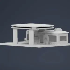 JDM gas station lighting display (for model cars)