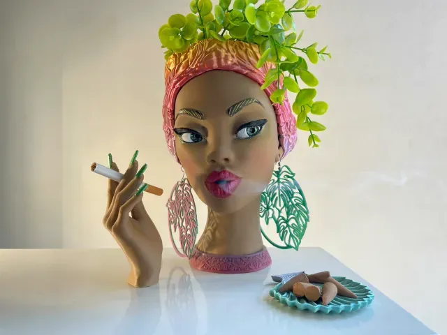 AFRO QUEEN VASE/INCENSE HOLDER/PLANTER — Фото 6 из 9