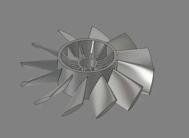Fan for high-speed handheld blower. 8mm shaft. — Image 3 of 7