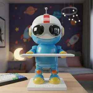 robot boy mobile phone holder