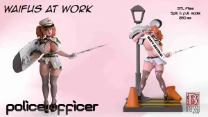Waifus at Work police officer!!!