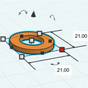 2mm spacer (21mm outer diameter, 11.95mm inner)