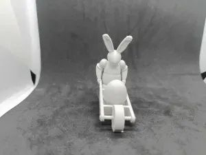 Easter Bunny with Wheelbarrow - Seasonal Decor