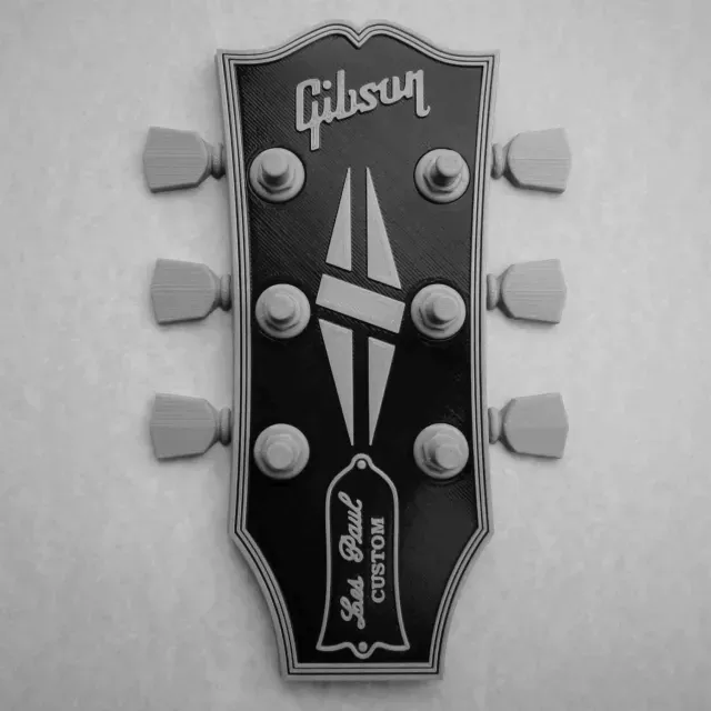 GIBSON GUITAR HEADSTOCK - KEY HANGER / WALL ART — Image 5 of 8