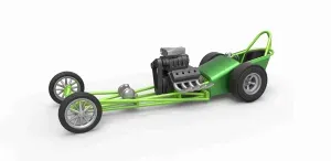 Front engine old school dragster with V8 V1 Scale 1:25