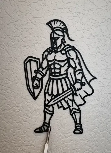 Spartan Warrior 2D Wall Art