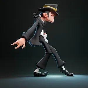 Michael Jackson Cartoon Figurine
