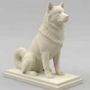 Malamute do Alasca sentado