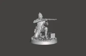 English private of 24th foot in zoulouland, 54 mm scale