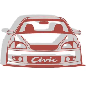 Honda Civic EG Front - Silhouette Wall Decoration